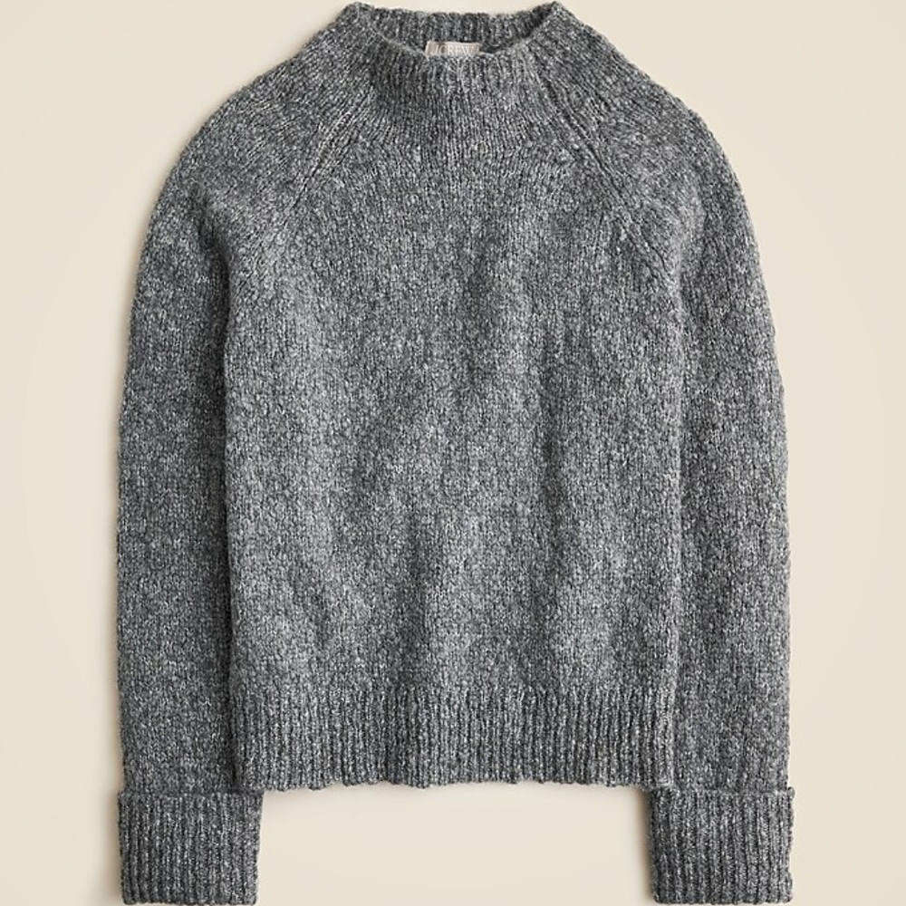 J. Crew Gray Cuffed Mockneck Sweater Size XXS